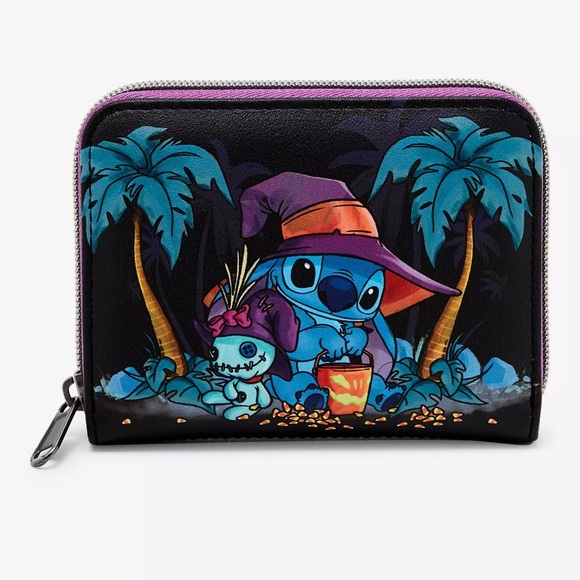 Loungefly Handbags - Loungefly Disney Stitch & Scrump Trick Or Treat Mini Zipper Wallet